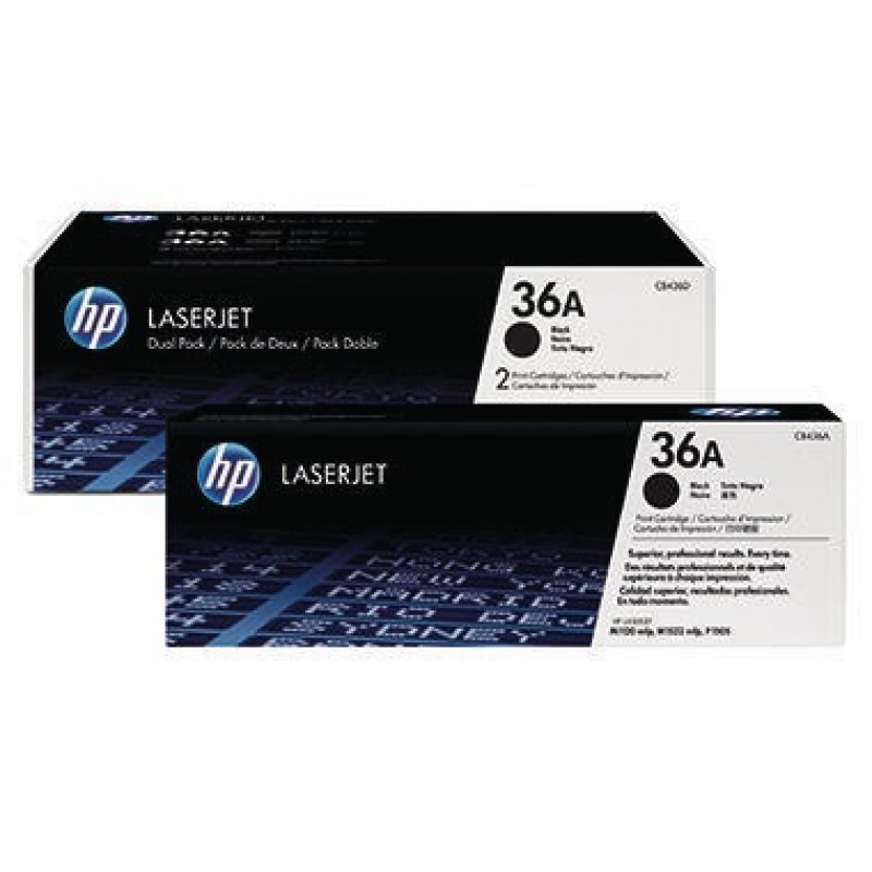 HP Toner CB436AD 36A 2.000Seiten schwarz 2 St./Pack.