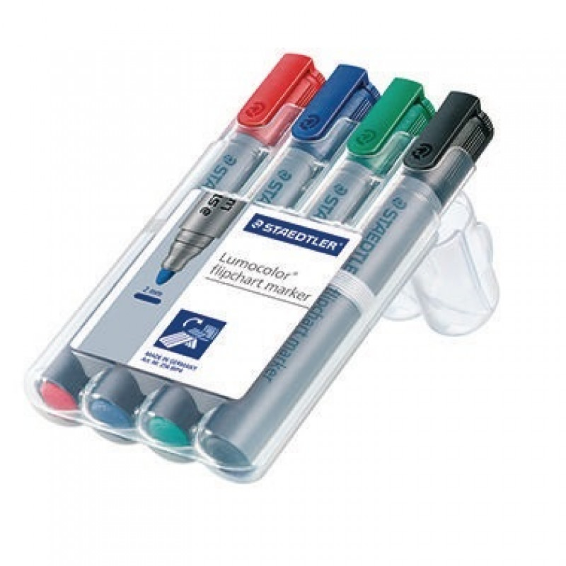 STAEDTLER Flipchartmaker Lumocolor 356 WP4 2mm sortiert 4 St./Pack. STAEDTLER Flipchartmaker Lumocolor 356 WP4 2mm sortiert 4 St./Pack.