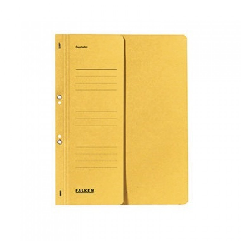 Falken Ösenhefter 80003825 DIN A4 kaufm. Heftung 250g Karton gelb