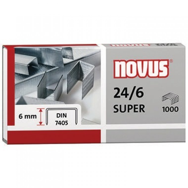 NOVUS Heftklammer 040-0026 24/6 Super verzinkt 1.000 St./Pack. NOVUS Heftklammer 040-0026 24/6 Super verzinkt 1.000 St./Pack.
