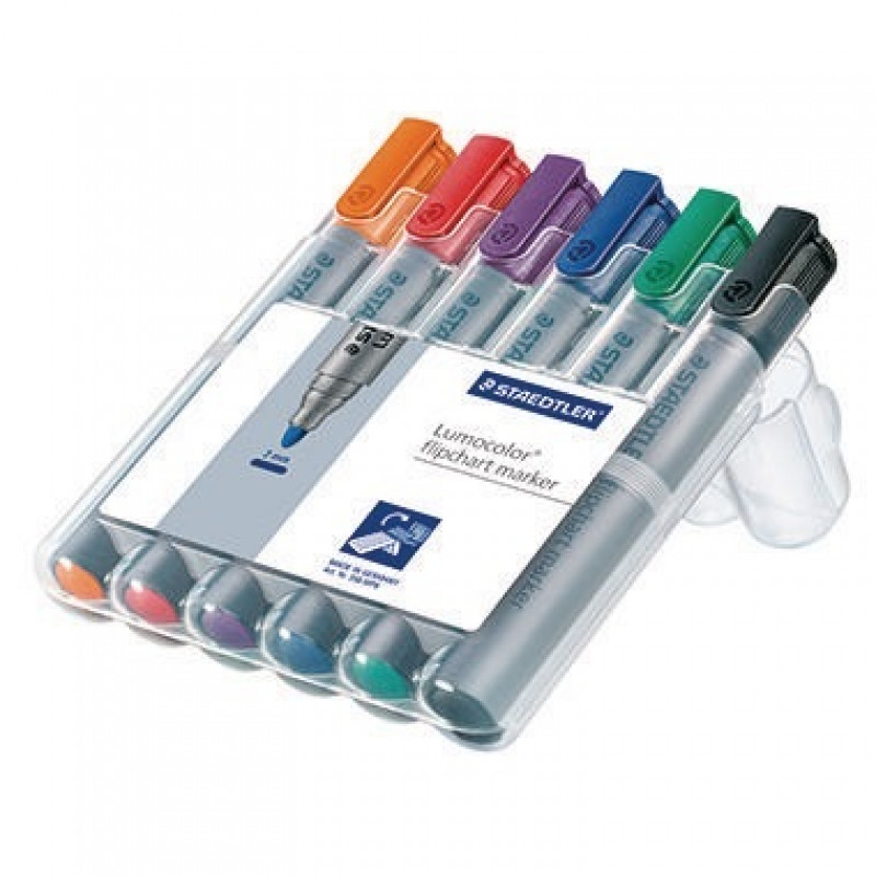 STAEDTLER Flipchartmarker Lumocolor 356 WP6 sort. 6 St./Pack.