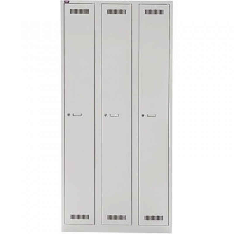 Bisley Spind LIGHT GL09T1245 900x1.850x500mm 3Abteile lichtgrau Bisley Spind LIGHT GL09T1245 900x1.850x500mm 3Abteile lichtgrau