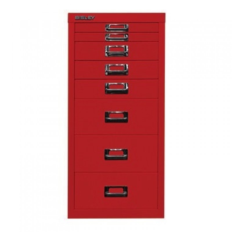 Bisley Schubladenschrank L298670 8Schubfächer kardinalrot Bisley Schubladenschrank L298670 8Schubfächer kardinalrot