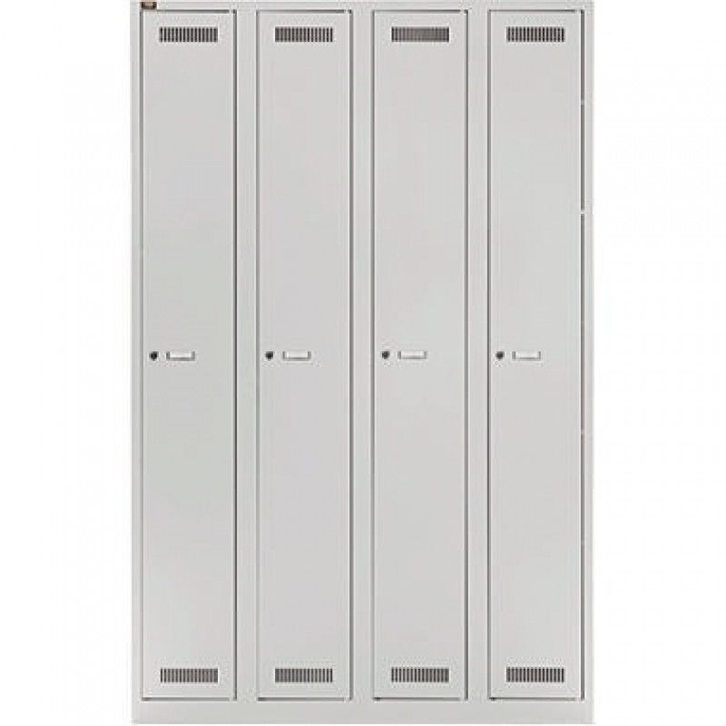 Bisley Spind LIGHT GL12Q1245 1200x1.850x500mm 4Abteile lichtgrau Bisley Spind LIGHT GL12Q1245 1200x1.850x500mm 4Abteile lichtgrau