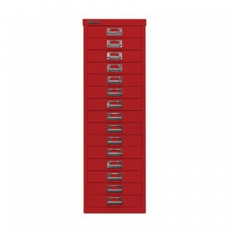 Bisley Schubladenschrank L3915670 15Schubfächer kardinalrot
