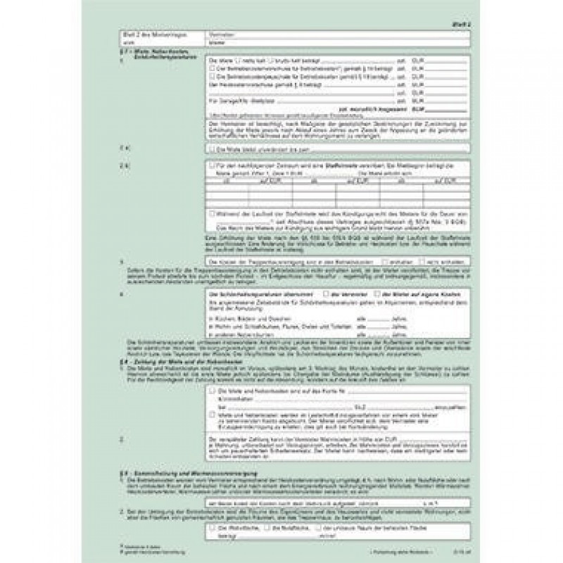 RNK Mietvertrag 524 Universal DIN A4 Übergabeprotokoll 2x4Blatt RNK Mietvertrag 524 Universal DIN A4 Übergabeprotokoll 2x4Blatt