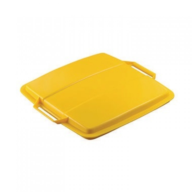 DURABLE Abfalleimer DURABIN FLIP VEH2012030 52x61x49cm grau/gelb DURABLE Abfalleimer DURABIN FLIP VEH2012030 52x61x49cm grau/gelb