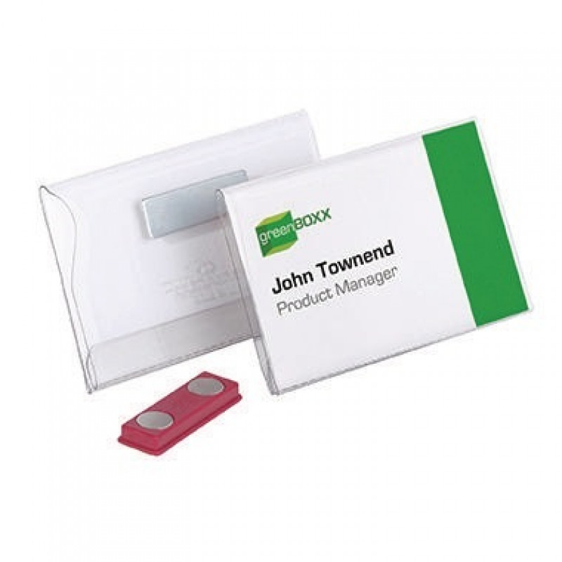 DURABLE Namensschild 811719 90x54mm Hartfolie tr 25 St./Pack . DURABLE Namensschild 811719 90x54mm Hartfolie tr 25 St./Pack .