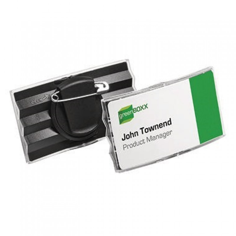 DURABLE Namenschild konvex 812858 75x40mm Acryl tr 25 St./Pack