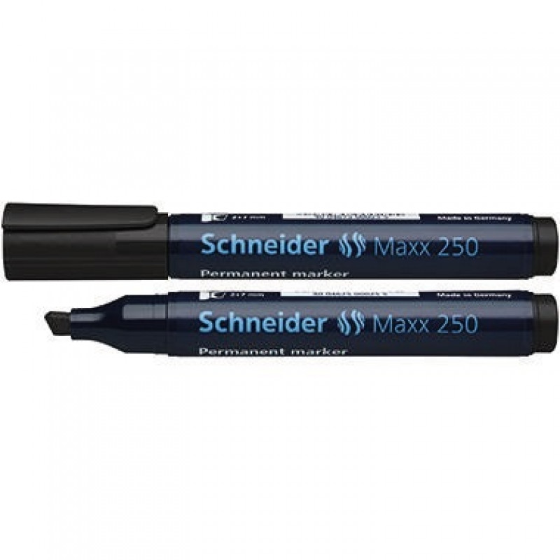 SCHNEIDER Permanent-Marker 250, Keilspitze, Strichbreite 2 - 7 mm, SCHNEIDER Permanent-Marker 250, Keilspitze, Strichbreite 2 - 7 mm,