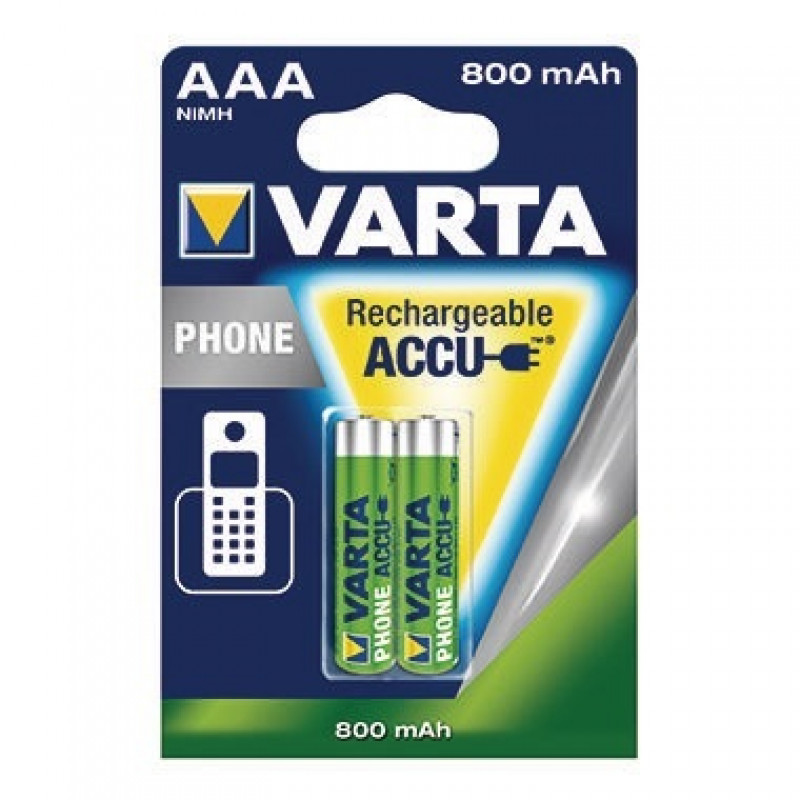 Varta Akku Phone Accu 58398101402 AAA Micro T398 800mAh 2 St./Pack. Varta Akku Phone Accu 58398101402 AAA Micro T398 800mAh 2 St./Pack.