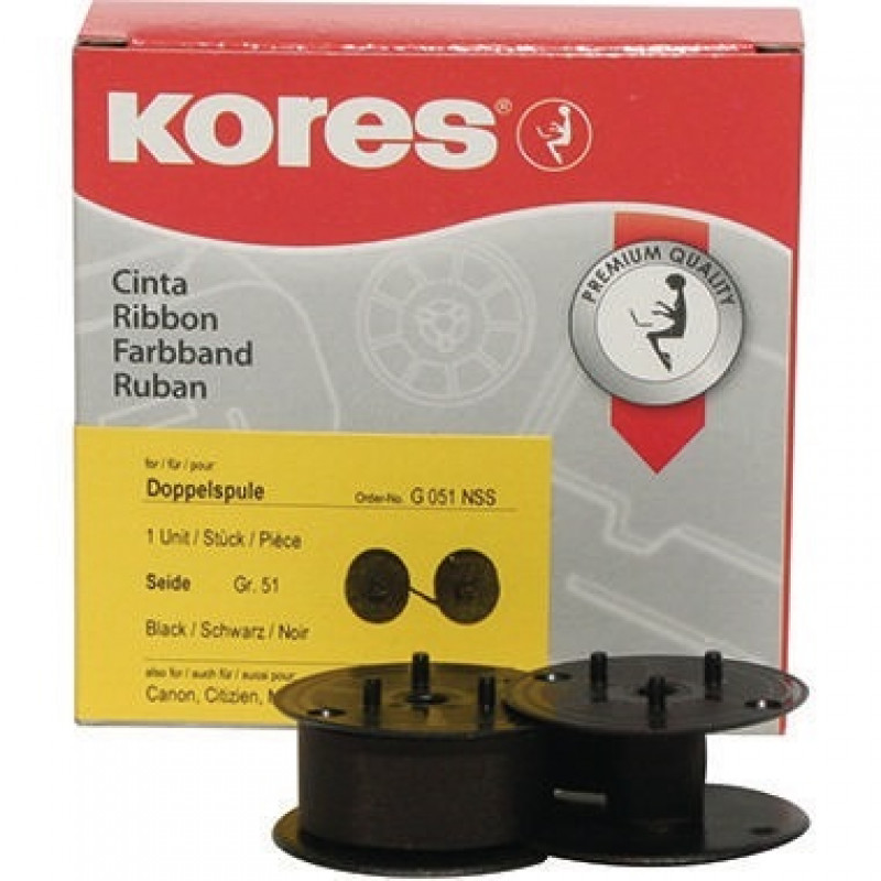 Kores Tischrechnerfarbband G051NSS Gr.51 13mmx6m Seide schwarz