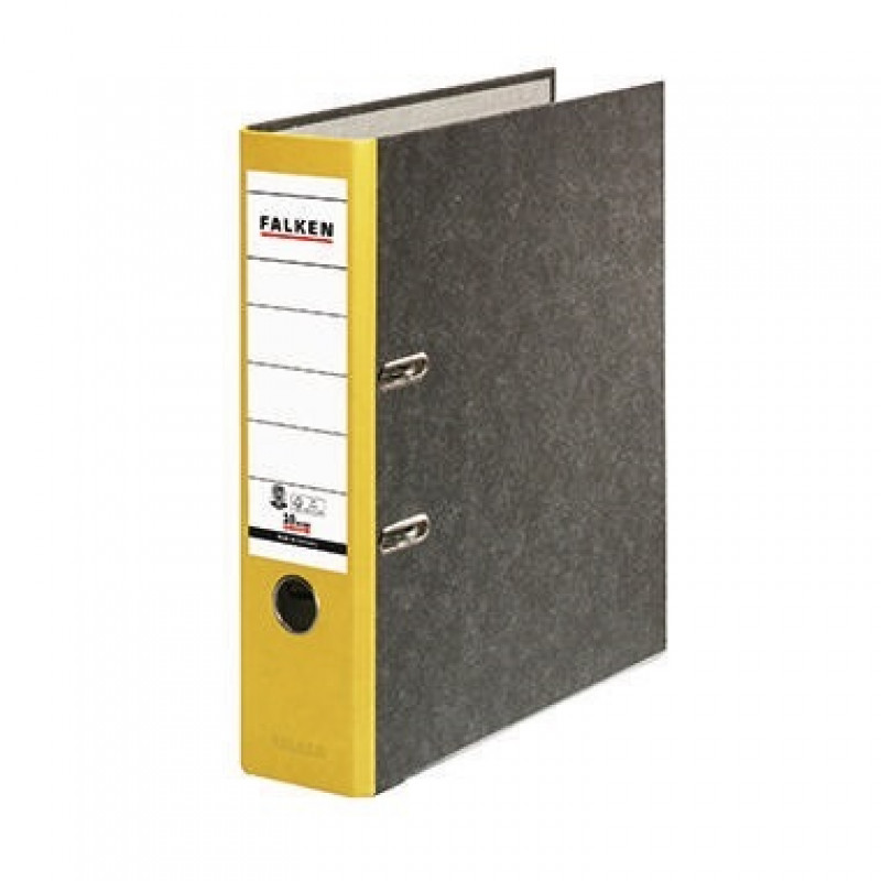Falken Ordner S80 80024813 DIN A4 80mm RC Pappe gelb