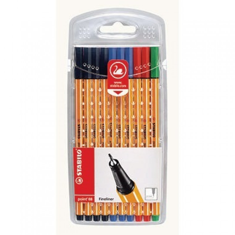 STABILO Fineliner point 88 87-1468 0,4mm farbig sortiert 10 St./Pack. STABILO Fineliner point 88 87-1468 0,4mm farbig sortiert 10 St./Pack.