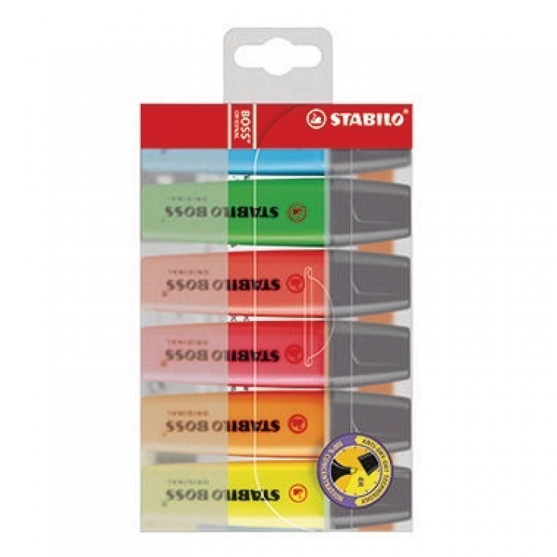 STABILO Textmarker BOSS ORIGINAL 70/6 2-5mm sortiert 6 St./Pack.