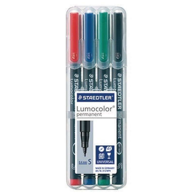 STAEDTLER Folienschreiber Lumocolor 313 WP4 0,4mm sortiert 4 St./Pack. STAEDTLER Folienschreiber Lumocolor 313 WP4 0,4mm sortiert 4 St./Pack.