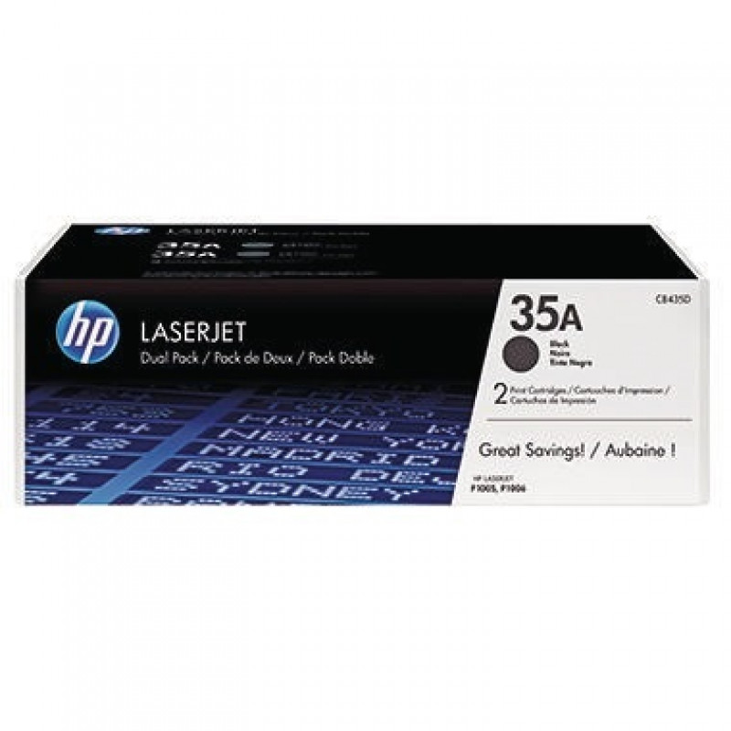 HP Toner CB435AD 35A 1.500Seiten schwarz 2 St./Pack.