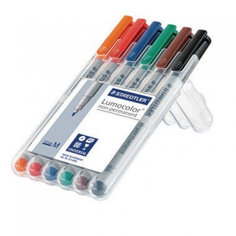 STAEDTLER Folienschreiber Lumocolor 315 WP6 1mm sortiert 6 St./Pack. STAEDTLER Folienschreiber Lumocolor 315 WP6 1mm sortiert 6 St./Pack.