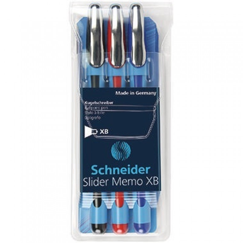 Schneider Kugelschreiber Slider Memo XB 150293 sortiert 3 St./Pack Schneider Kugelschreiber Slider Memo XB 150293 sortiert 3 St./Pack