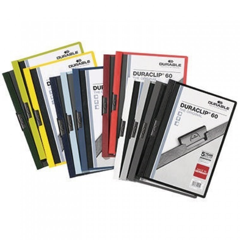 DURABLE Klemmmappe DURACLIP 60 220900 DIN A4 Hartfolie sortiert DURABLE Klemmmappe DURACLIP 60 220900 DIN A4 Hartfolie sortiert
