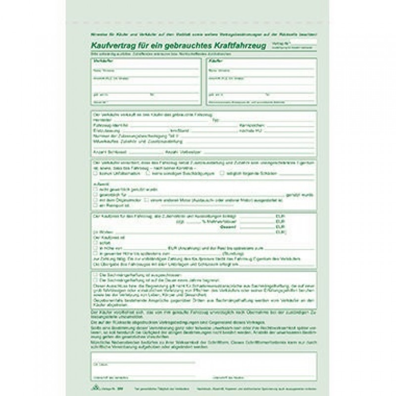 RNK Kaufvertrag 586 f. gebrauchte Kfz DIN A4 sd 4fach 6Blatt RNK Kaufvertrag 586 f. gebrauchte Kfz DIN A4 sd 4fach 6Blatt