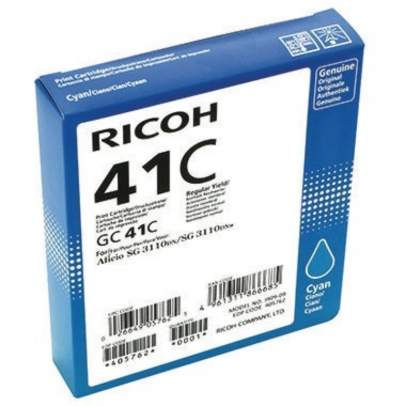 Ricoh Gelpatrone 405762 GC-41C 2.200Seiten cyan Ricoh Gelpatrone 405762 GC-41C 2.200Seiten cyan