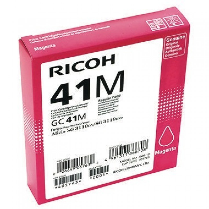 Ricoh Gelpatrone 405763 GC-41M 2.200Seiten magenta Ricoh Gelpatrone 405763 GC-41M 2.200Seiten magenta