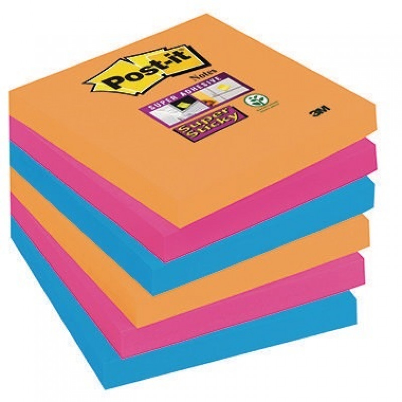 Post-it Haftnotiz Super Sticky 6546SE sortiert 6 St./Pack. Post-it Haftnotiz Super Sticky 6546SE sortiert 6 St./Pack.
