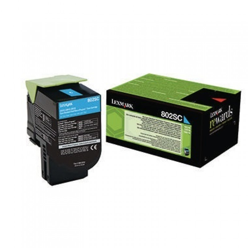 Lexmark Toner 802SC 80C2SC0 2.000Seiten cyan