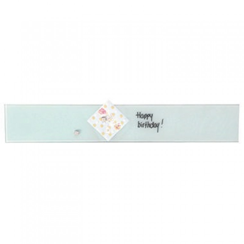 Franken Multifunktionstafel GT106009 10x60cm Glas weiß Franken Multifunktionstafel GT106009 10x60cm Glas weiß