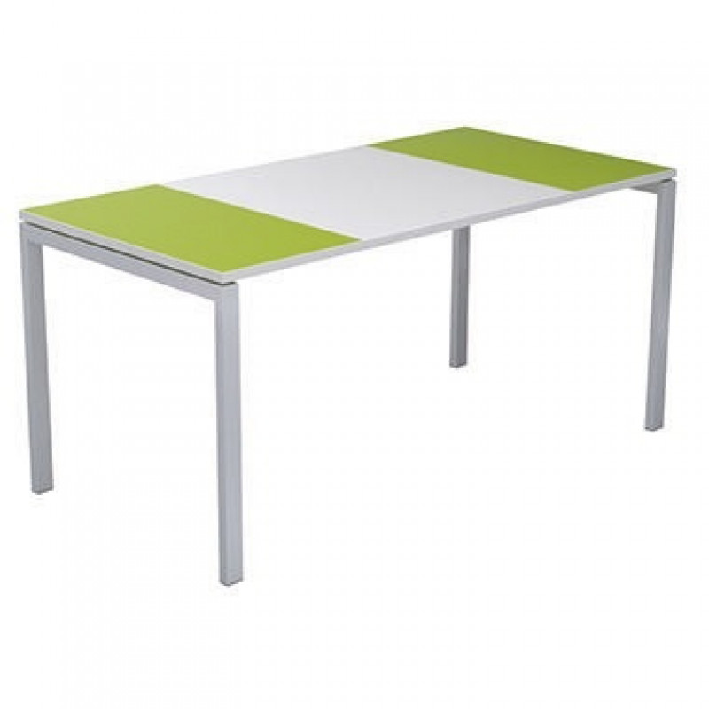 easyDesk Schreibtisch B160.13.13.08 160cm weiß/grün easyDesk Schreibtisch B160.13.13.08 160cm weiß/grün