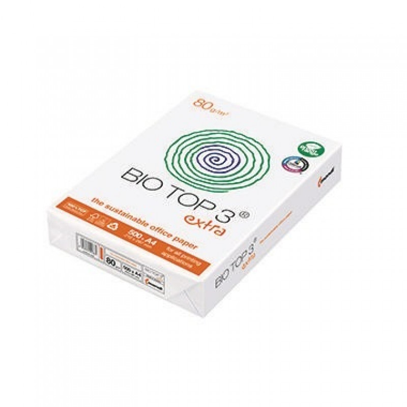 Mondi Kopierpapier BIO TOP 3 extra 88008658 DIN A4 weiß 500 St./Pack Mondi Kopierpapier BIO TOP 3 extra 88008658 DIN A4 weiß 500 St./Pack