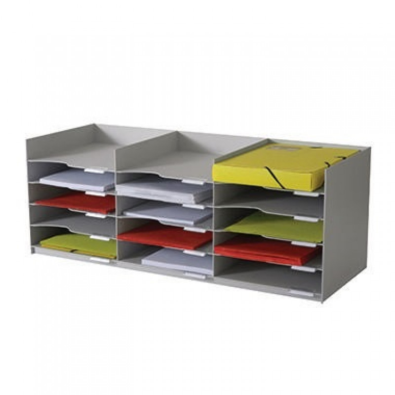 Paperflow Formularbox easyOffice 535.02 stapelbar 15Fächer grau Paperflow Formularbox easyOffice 535.02 stapelbar 15Fächer grau
