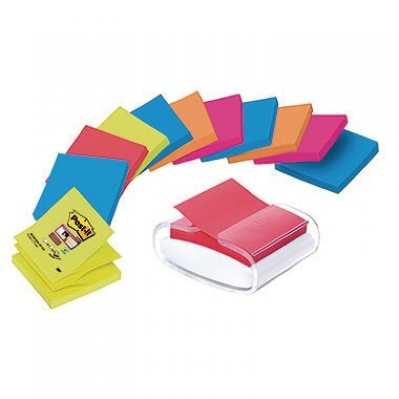 Post-it Haftnotizspender PRO-W12N ws +12xSuper Sticky Z-Notes sort. Post-it Haftnotizspender PRO-W12N ws +12xSuper Sticky Z-Notes sort.