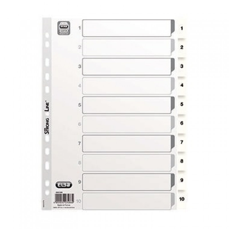 ELBA Register 400013908 DIN A4 1-10 volle Höhe Kunststoff weiß ELBA Register 400013908 DIN A4 1-10 volle Höhe Kunststoff weiß