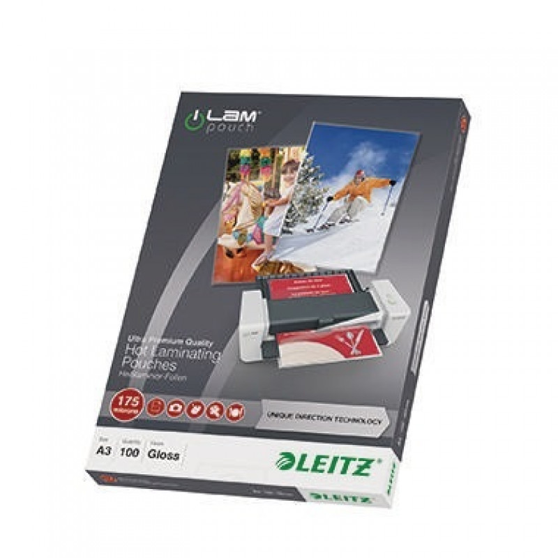 Leitz Laminierfolie A3 UDT 74900000 175mic glasklar 100 St./Pack. Leitz Laminierfolie A3 UDT 74900000 175mic glasklar 100 St./Pack.