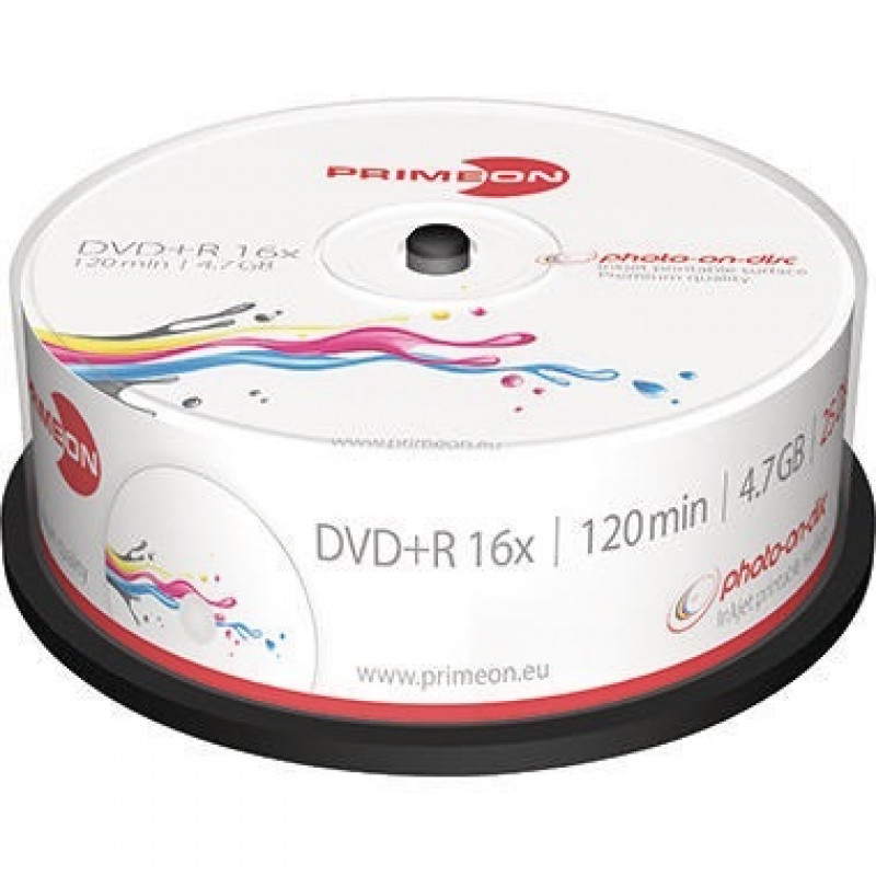 PRIMEON DVD+R 2761225 16x 4,7GB 120Min. Spindel 25 St./Pack. PRIMEON DVD+R 2761225 16x 4,7GB 120Min. Spindel 25 St./Pack.