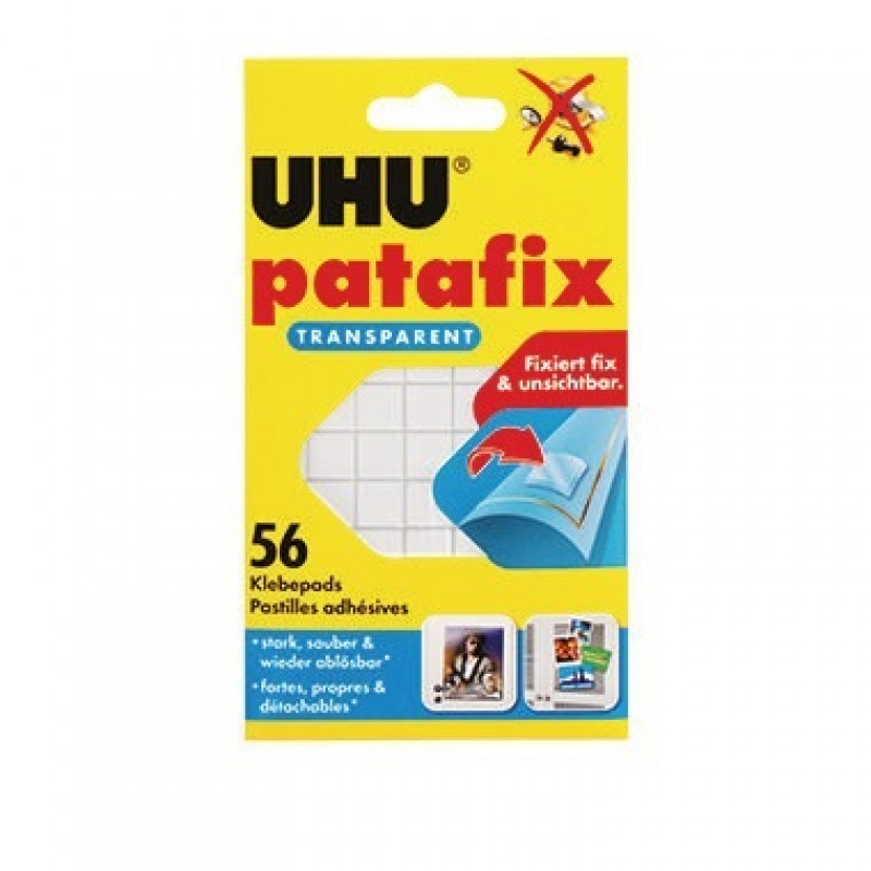 UHU Klebepad patafix 48815 12x12mm transparent 56 St./Pack. UHU Klebepad patafix 48815 12x12mm transparent 56 St./Pack.