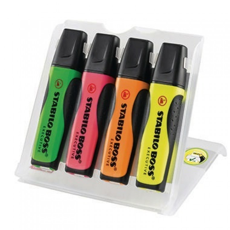STABILO Textmarker BOSS EXECUTIVE 73/4 2-5mm sortiert 4 St./Pack. STABILO Textmarker BOSS EXECUTIVE 73/4 2-5mm sortiert 4 St./Pack.