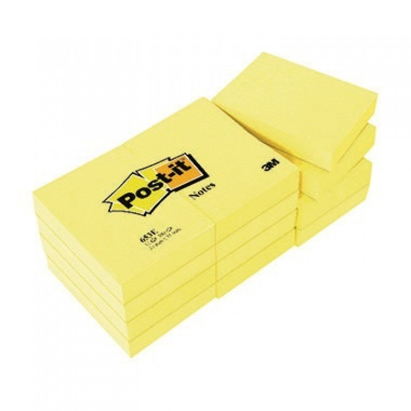 Post-it Haftnotiz Notes 653E 51x38mm gelb 12 St./Pack. Post-it Haftnotiz Notes 653E 51x38mm gelb 12 St./Pack.