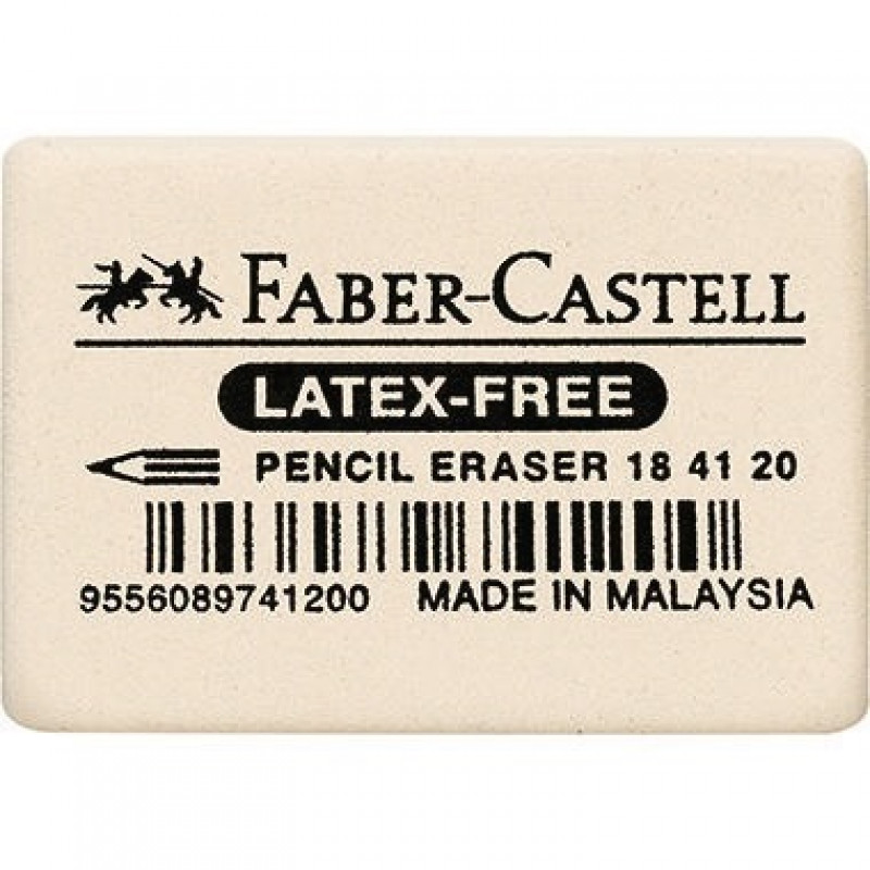 Faber-Castell Radierer 184120 Kautschuk weiß Faber-Castell Radierer 184120 Kautschuk weiß