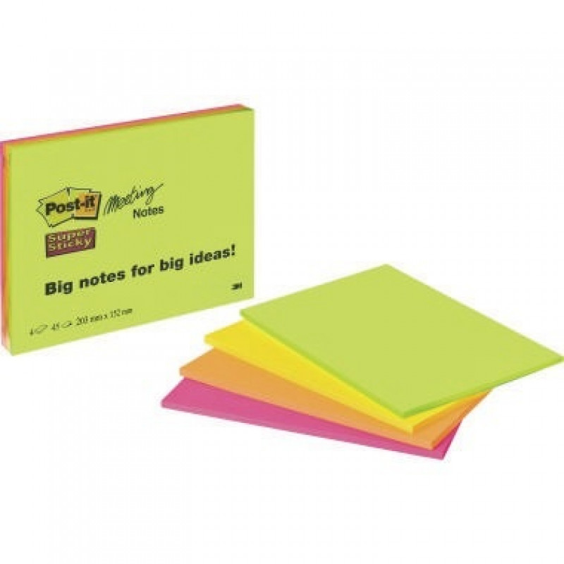 Post-it Haftnotiz Super Sticky Meeting Notes 6845-SSP 4 St./Pack. Post-it Haftnotiz Super Sticky Meeting Notes 6845-SSP 4 St./Pack.