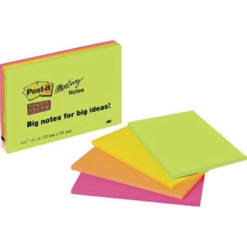 Post-it Haftnotiz Super Sticky Meeting Notes 6445-4SS 4 St./Pack. Post-it Haftnotiz Super Sticky Meeting Notes 6445-4SS 4 St./Pack.