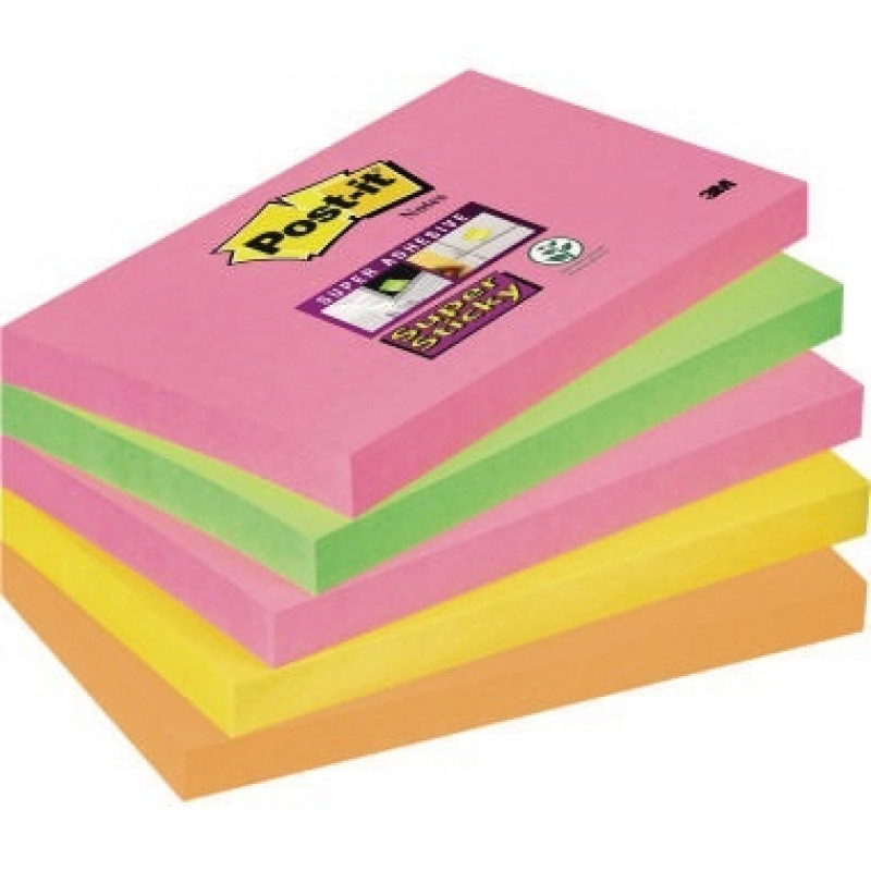 Post-it Haftnotiz Super Sticky Neon Notes 655S-N 127x76mm 5 St./Pack. Post-it Haftnotiz Super Sticky Neon Notes 655S-N 127x76mm 5 St./Pack.