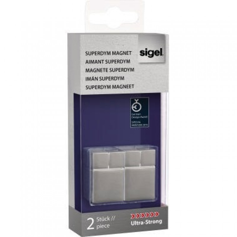 Sigel Magnet SuperDym C30 GL707 Cube 20x30x20mm silber 2 St./Pack. Sigel Magnet SuperDym C30 GL707 Cube 20x30x20mm silber 2 St./Pack.