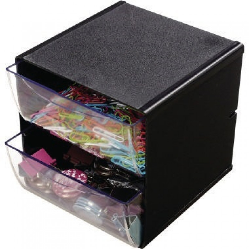 Deflect-o Organisationsbox CUBE 350104 2Schubfächer schwarz Deflect-o Organisationsbox CUBE 350104 2Schubfächer schwarz