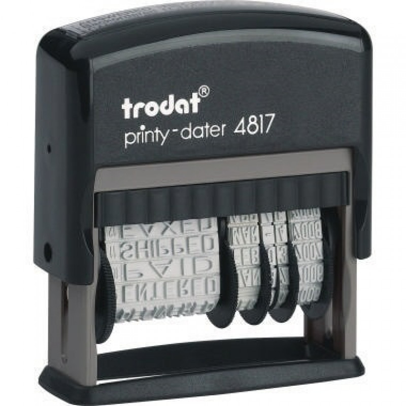 trodat Wortbandstempel Printy Dater 20448 46x4mm grau/schwarz trodat Wortbandstempel Printy Dater 20448 46x4mm grau/schwarz