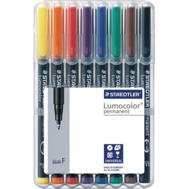 STAEDTLER Folienschreiber Lumocolor 318 WP8 0,6mm sortiert 8 St./Pack. STAEDTLER Folienschreiber Lumocolor 318 WP8 0,6mm sortiert 8 St./Pack.