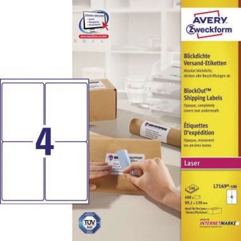 Avery Zweckform Versandetikett QuickPEEL L7169-100 400St./Pack. Avery Zweckform Versandetikett QuickPEEL L7169-100 400St./Pack.