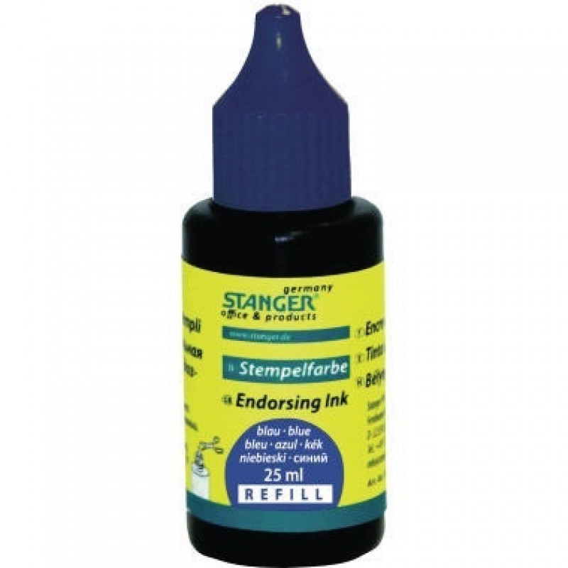 STANGER Stempelfarbe 01800502 25ml ohne Öl blau STANGER Stempelfarbe 01800502 25ml ohne Öl blau